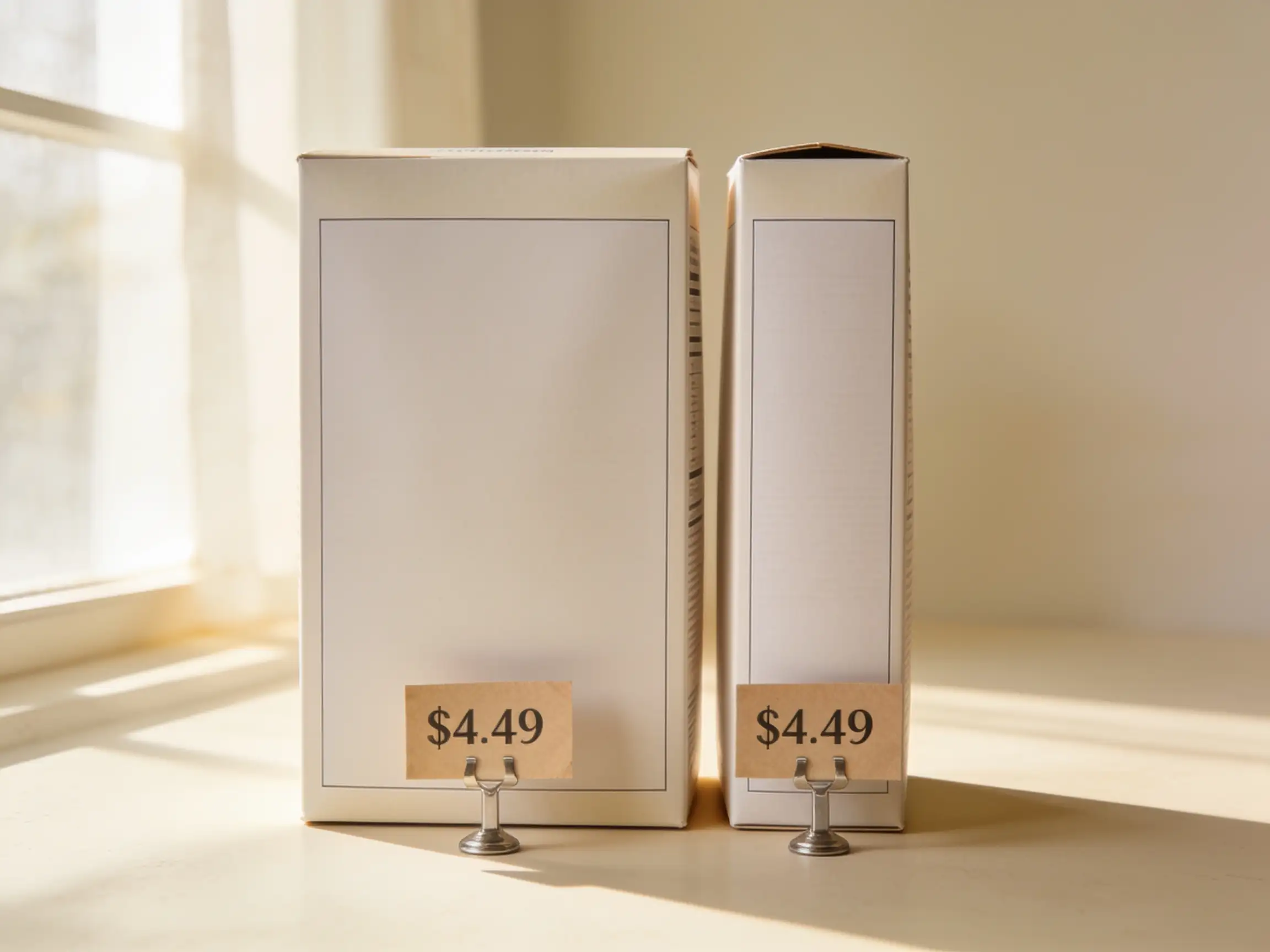 Two same-price cereal boxes of different sizes showing shrinkflation