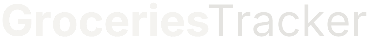Groceries Tracker wordmark for dark backgrounds